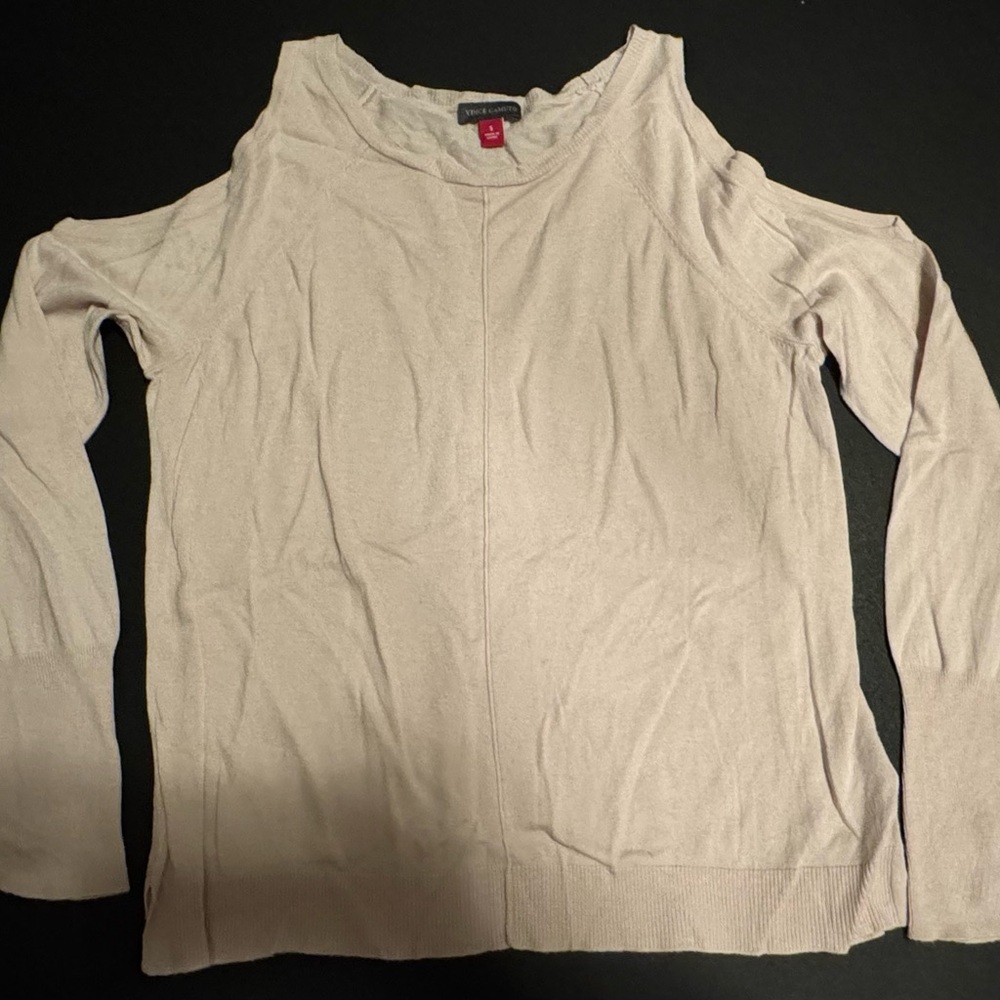 Vince Camuto Women's Light/Pale Pink Cold Shoulder Top